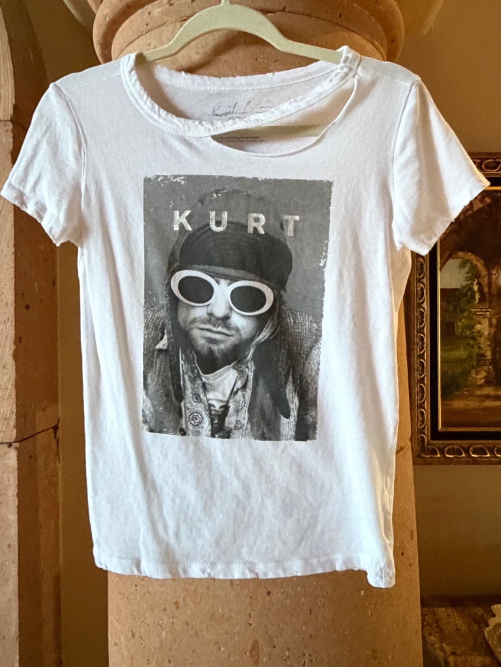 EUC Vintage Kurt Cobain White Tshirt XS